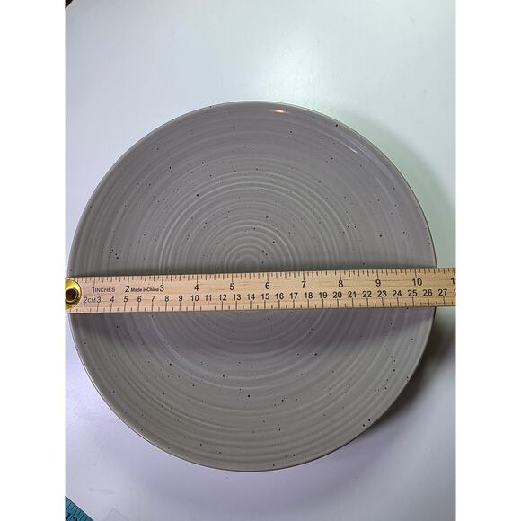 SANGO Siterra Artist Blend Brown with Fleck Stoneware 10.5" Dinner Plate Set /2 - Picture 4 of 5